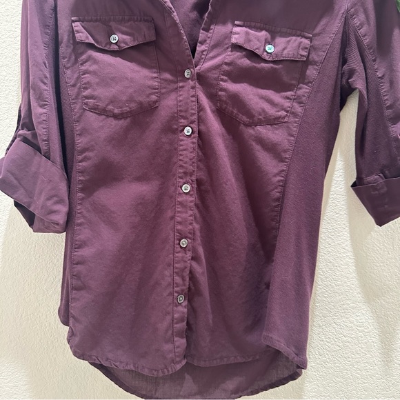 James Perse maroon button up size 3 - Picture 6 of 7